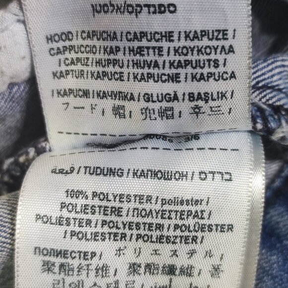 Guess Harold Hooded Denim Jacket youth size M hard washed blue - Picture 9 of 15